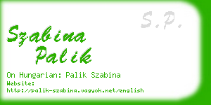 szabina palik business card